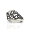 Silver ring, 875 silver/garnets