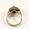 Gilded silver ring, 925 silver/garnets