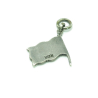 Silver pendant-Finnish flag, 813 enameled silver