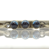 Silver bracelet with blue stones, 813 silver