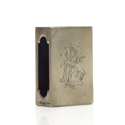Antique matchbox holder, 813 silver