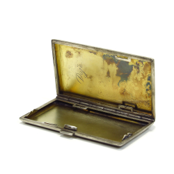 Silver Art Deco cigarette case, 935 enameled silver