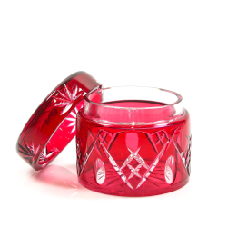 Ruby-crystal jewellery box, Val Saint Lambert