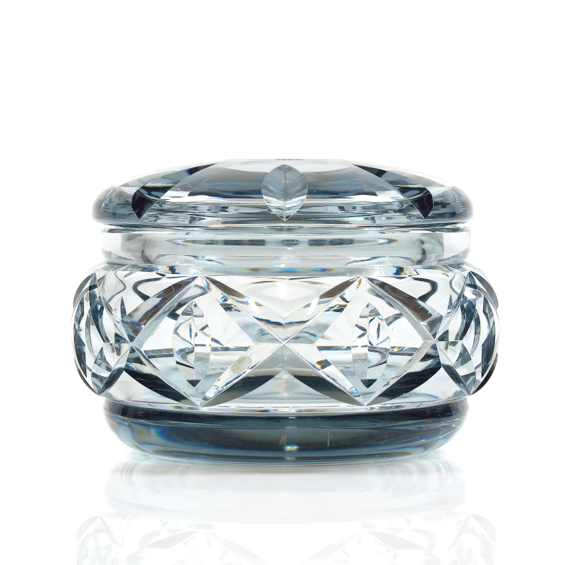 Crystal jewellery box from 1930s, Val Saint Lambert