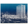 Allex Kütt (1921 - 1991) graphic "Viru hotel" 1971