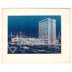 Allex Kütt (1921 - 1991) graphic "Viru hotel" 1971