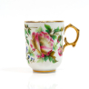 Antique Russian porcelain cup with saucer, Kornilov brothers 1843 - 1861