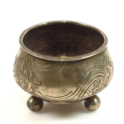 Antique Russian salt cellar, 84 silver