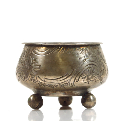 Antique Russian salt cellar, 84 silver