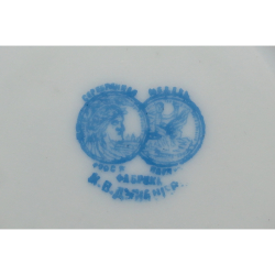 Antique Russian porcelain cup with saucer, M.B.Dunashova 1880 - 1910