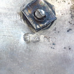 Antique German openwork fruit platter, 830 silver