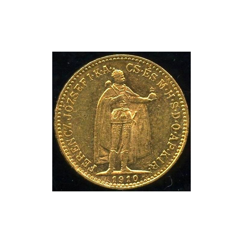 Ungari kuld 10 krooni 1910, Franz Joseph I, Au 900