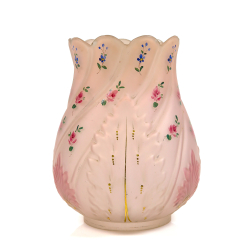 Antique frosted tulip kerosene lamp shade