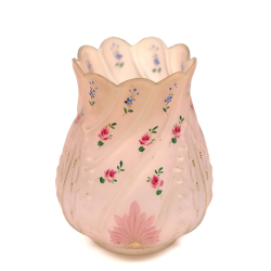 Antique frosted tulip kerosene lamp shade