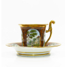 Empire style cup and saucer from the early 1800s
