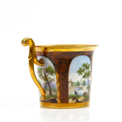 Empire style cup and saucer from the early 1800s