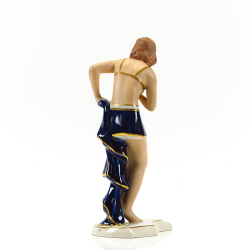 Royal Dux female Art Deco figure, Elly Strobach (1908-2002)