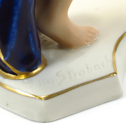 Royal Dux female Art Deco figure, Elly Strobach (1908-2002)