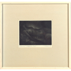 Henno Arrak (1930 - 2017) graphic "Hämaras" (In the twilight) 1983