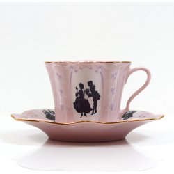 Art Nouveau porcelain cup with saucer