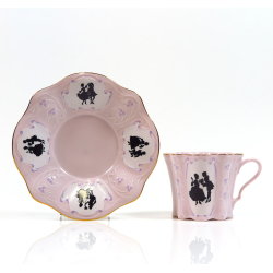 Portselanist juugend tass ja alustass