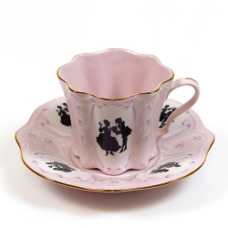 Portselanist juugend tass ja alustass