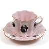 Art Nouveau porcelain cup with saucer