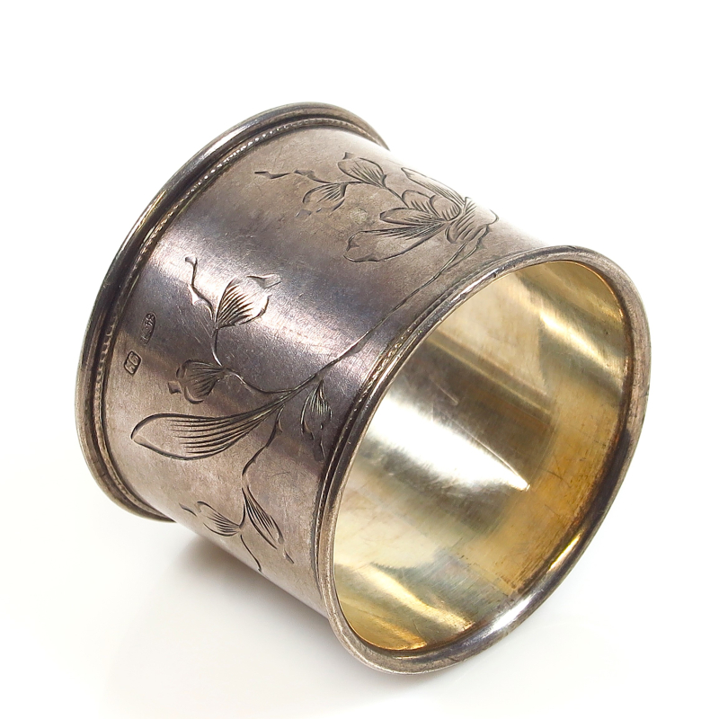 Antique Russian napkin ring, 84 silver