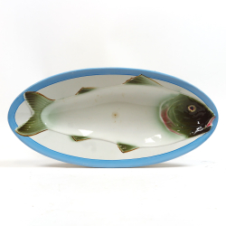 Antique Russian fish platter, Kuznetsov 1878 - 1892