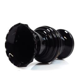 Art Deco lillevaas, must opaalklaas