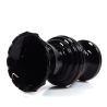 Art Deco black opal glass vase