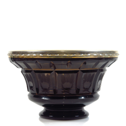 Art Deco crystal bowl with silver rim, 813 silver