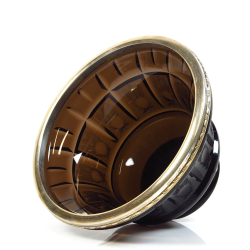 Art Deco crystal bowl with silver rim, 813 silver