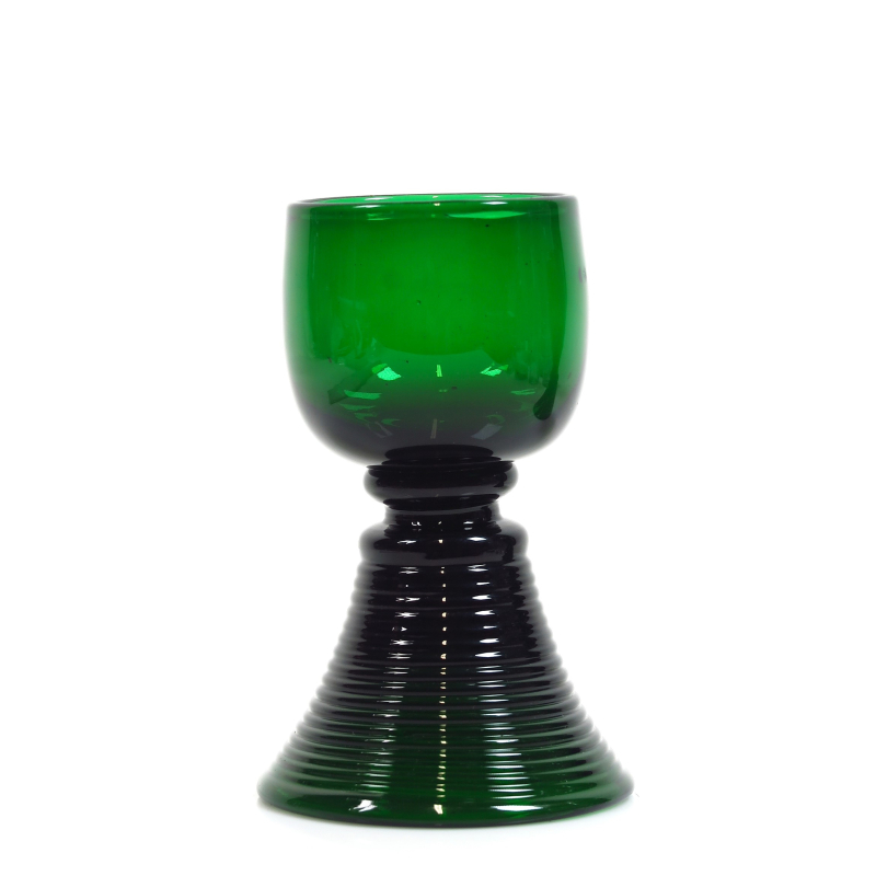 Antique green glass roemer