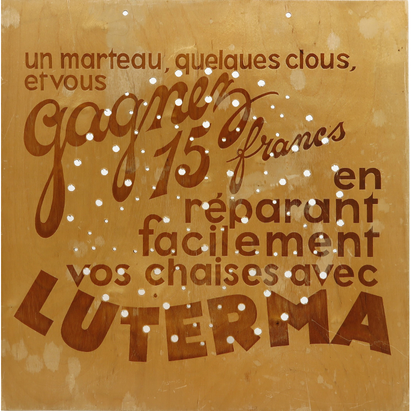 Luterma reklaam toolipõhi, 1937 Pariisi maailmanäitus