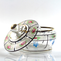 Art Nouveau glass sugar bowl