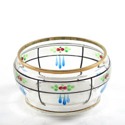 Art Nouveau glass sugar bowl