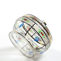 Art Nouveau glass sugar bowl