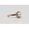 Ring, 18K gold, pearl/diamonds