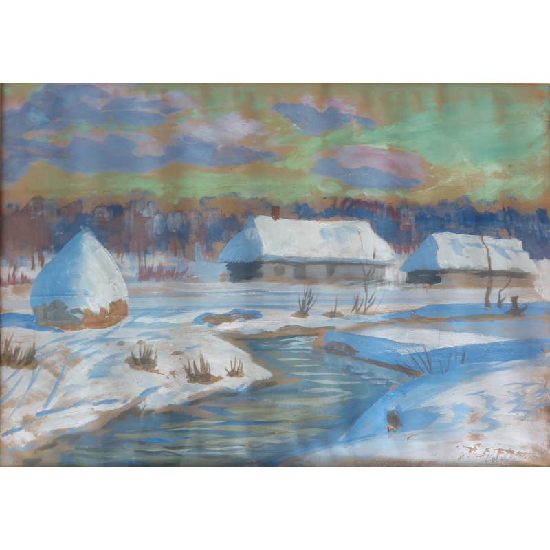Eduard Mässo (1893-1947) Talvemaastik 1941