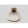 Ring, 18K gold, pearl/diamonds