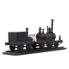 Massive industrial-style steam locomotive