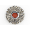 Filigree brooch, 813 silver, amber