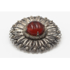 Filigree brooch, 813 silver, amber