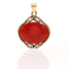 Pendant, gold 18K, carnelian