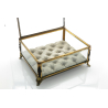 Antique glass jewelry box, France 19th century