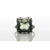 Ring, 875 silver, synthetic tourmaline