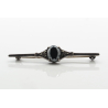 Art Deco brooch with hematite and marcasites, 835 silver