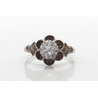 Ring, 875 silver, rock crystal