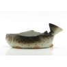 Antique Russian porcelain salt cellar/trout fish
